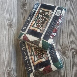 Hand Made quilt standar pair of shams new
